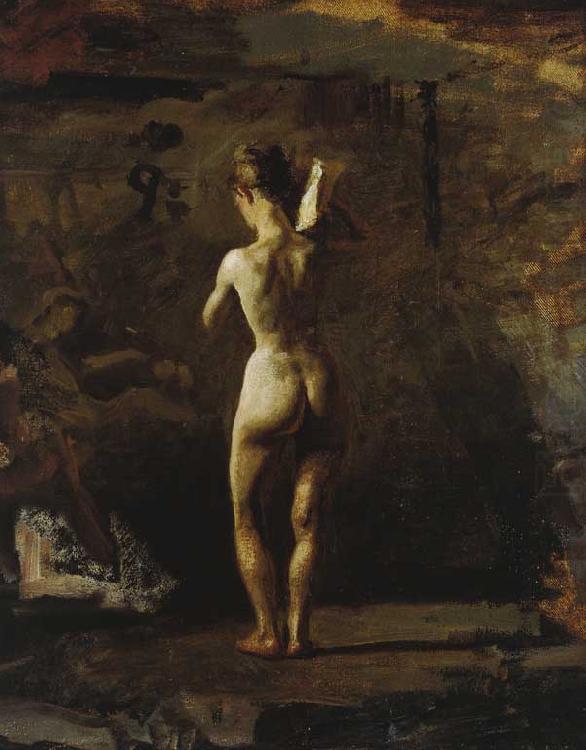 Study for William Rush Carving His Allegorical Figure of the Schuylkill River, Thomas Eakins